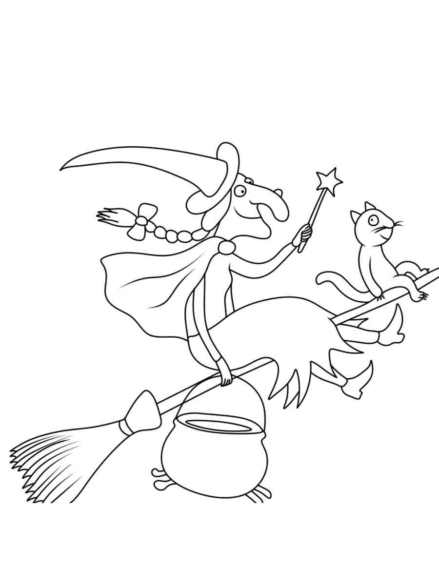 Room on the broom coloring pages