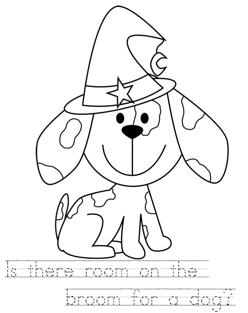 Room on the broom color pages coloring for kids coloring pages room on the broom