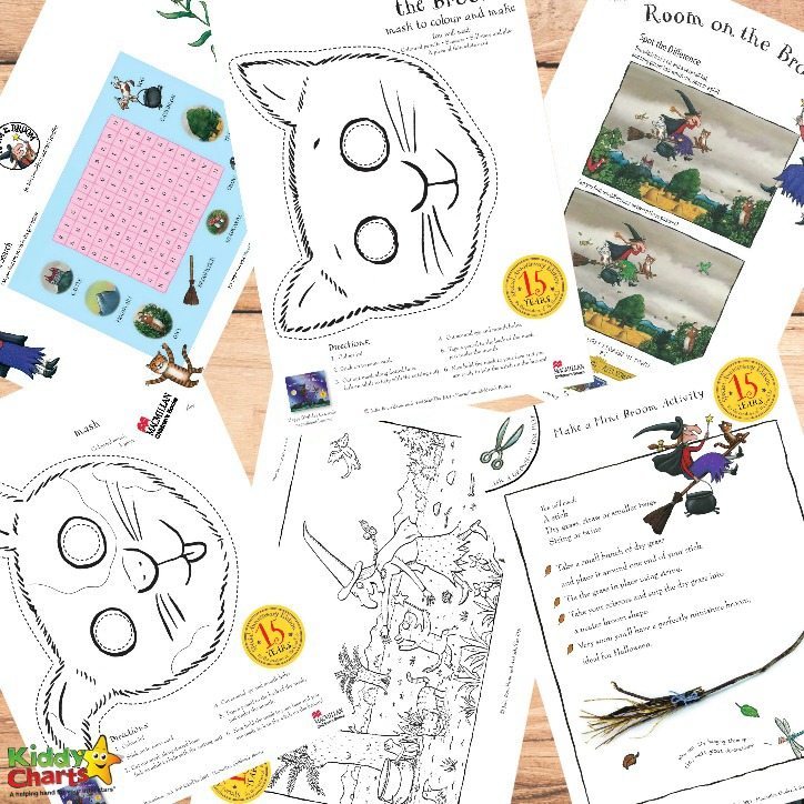 Printable room on the broom activities