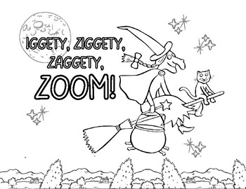 Room on the broom coloring page activity by maiden the classroom