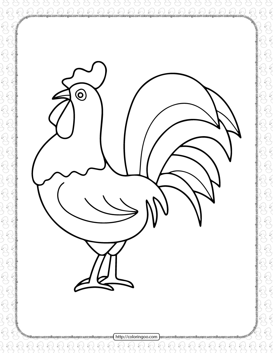 Free printable rooster coloring pages chicken coloring pages chicken coloring coloring pages