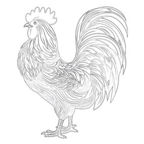 Free rooster coloring page coloring pages mimi panda