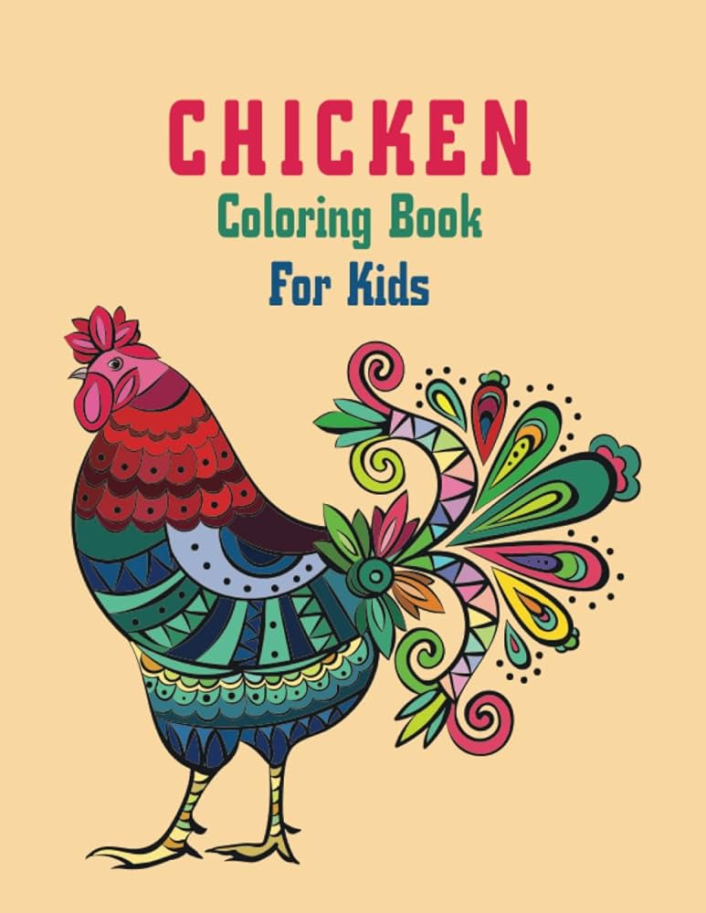 Chicken coloring book for kids chickens drawing books for kids ages