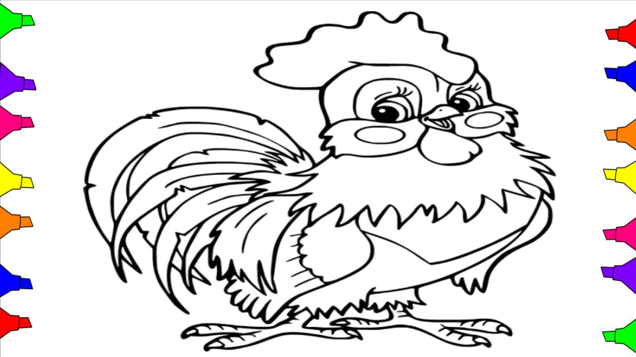 Coloring pages on x how to draw a chicken hen step by step for kids toddlers l easy drawing pages for preschoolers httpstcogomqoroq httpstcoqdbaqtzfm x