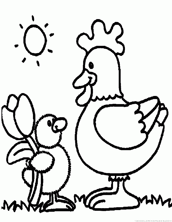 Rooster coloring pages