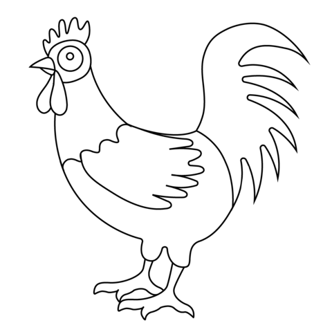 Rooster emoji coloring page free printable coloring pages