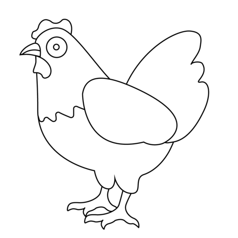 Chicken emoji coloring page free printable coloring pages