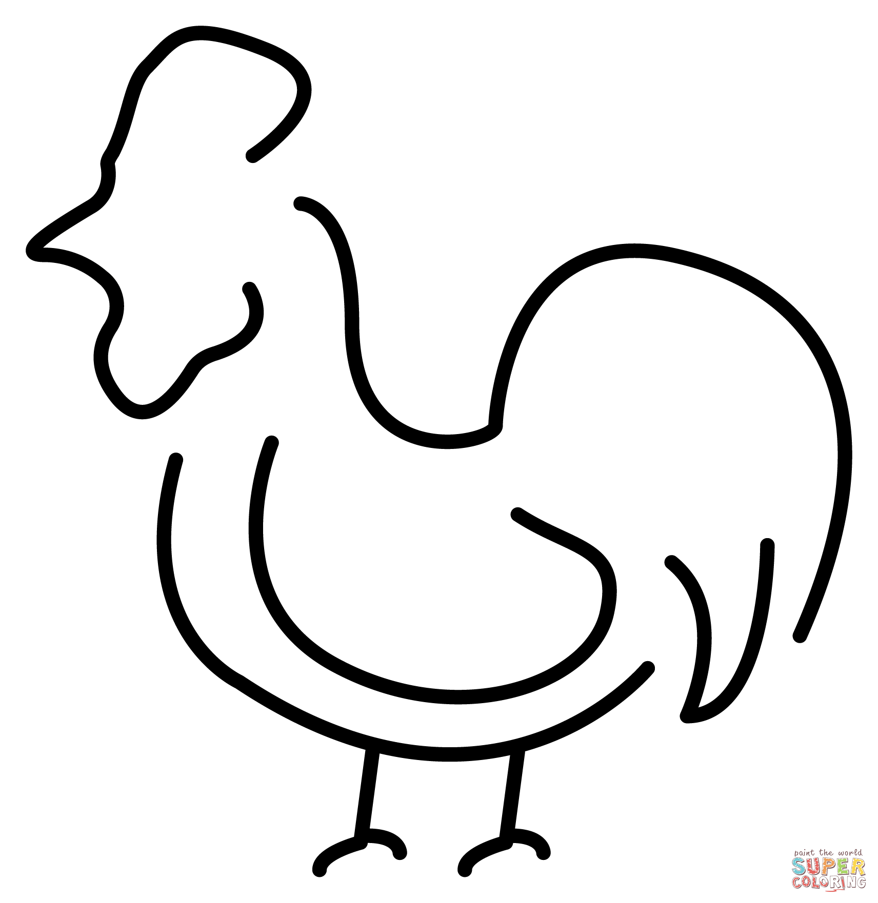 Rooster emoji coloring page free printable coloring pages