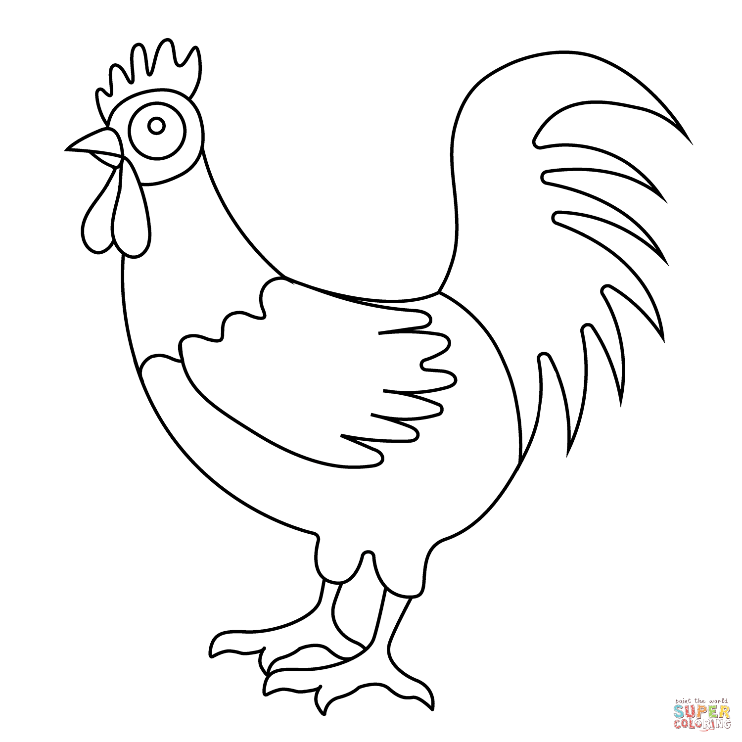 Rooster emoji coloring page free printable coloring pages