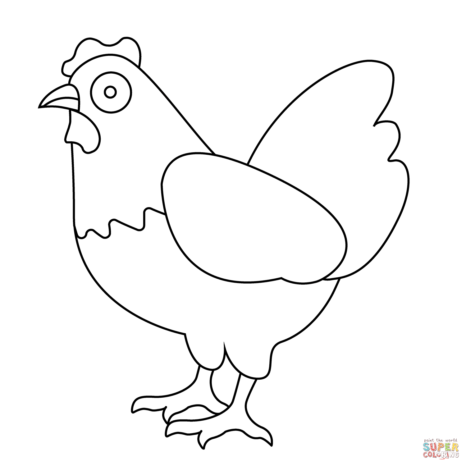 Chicken emoji coloring page free printable coloring pages