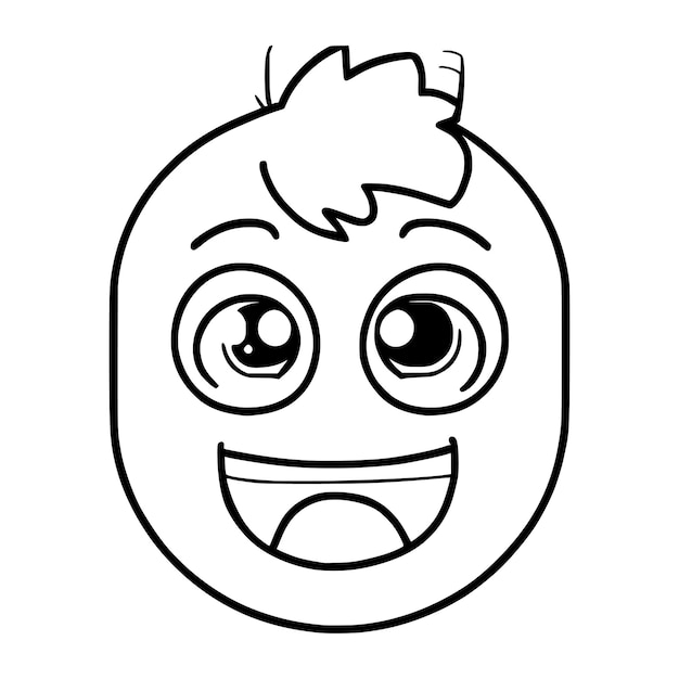 Premium vector emoji coloring pages for kids