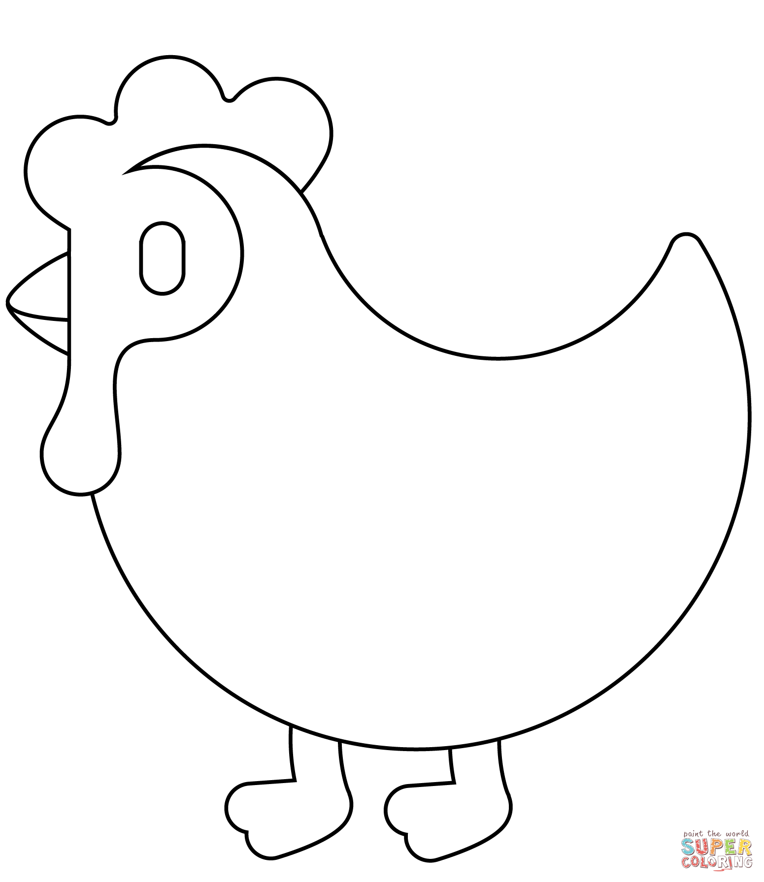 Rooster emoji coloring page free printable coloring pages