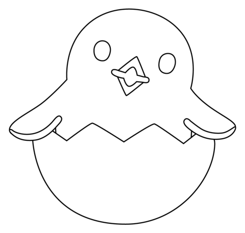 Hatching chick emoji coloring page free printable coloring pages