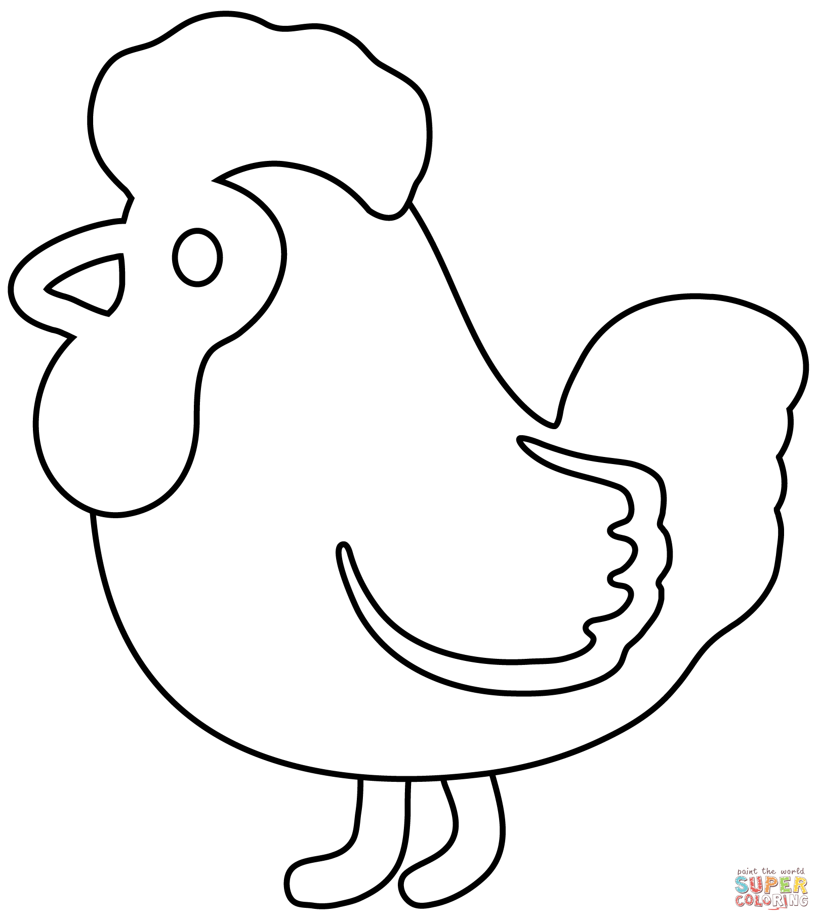 Rooster emoji coloring page free printable coloring pages