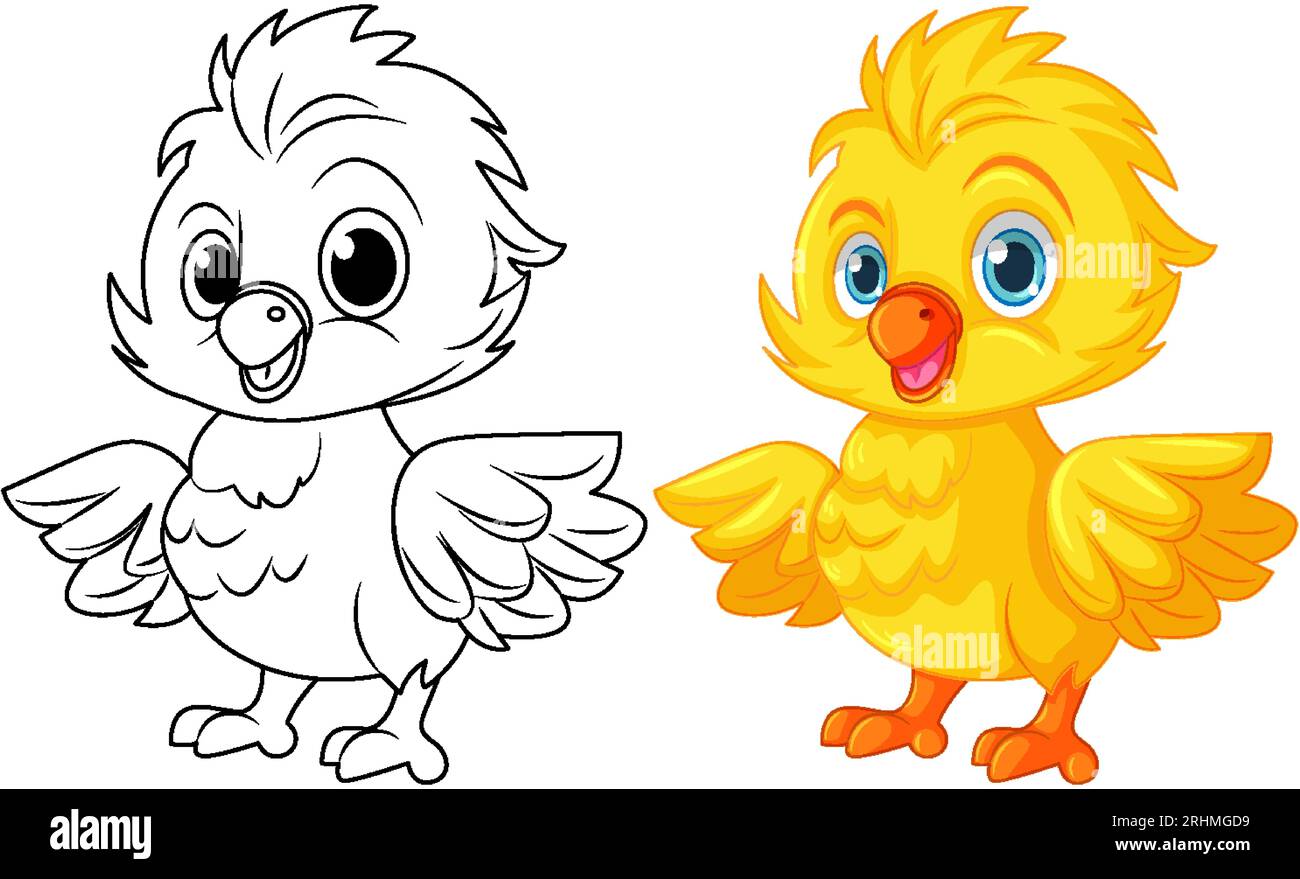 Bird coloring pages for kids cut out stock images pictures