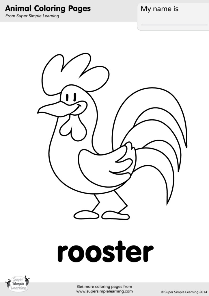 Rooster coloring page