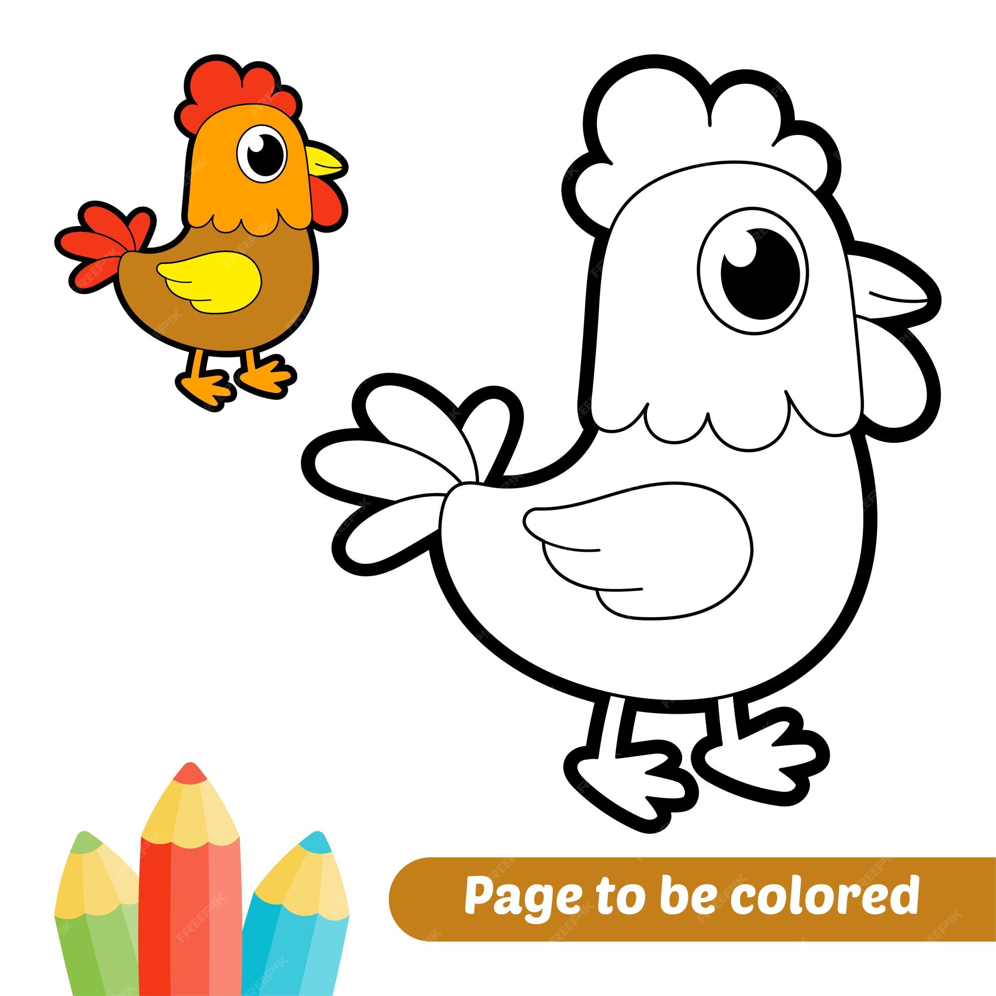 Premium vector coloring book for kids rooster vector