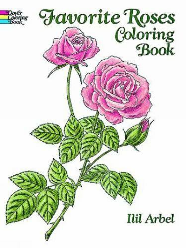 Dover flower coloring bks favorite roses coloring book by ilil arbel trade paperback for sale online