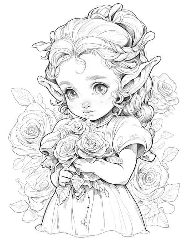 Beautiful rose coloring pages for kids and adults