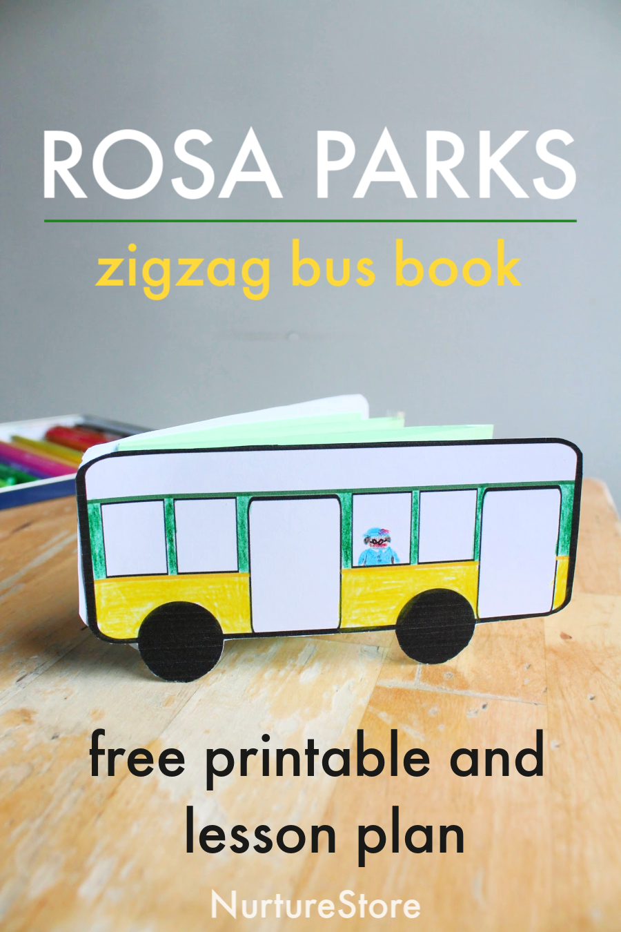 Rosa parks lesson plan with free printable bus book