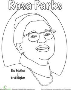 Learn about rosa parks through coloring