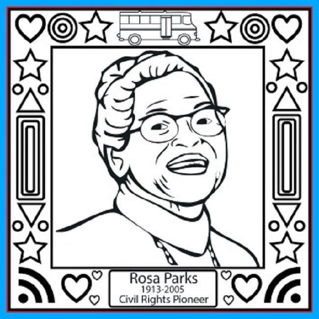 Rosa parks day coloring pages free black history month crafts black history month preschool black history month art