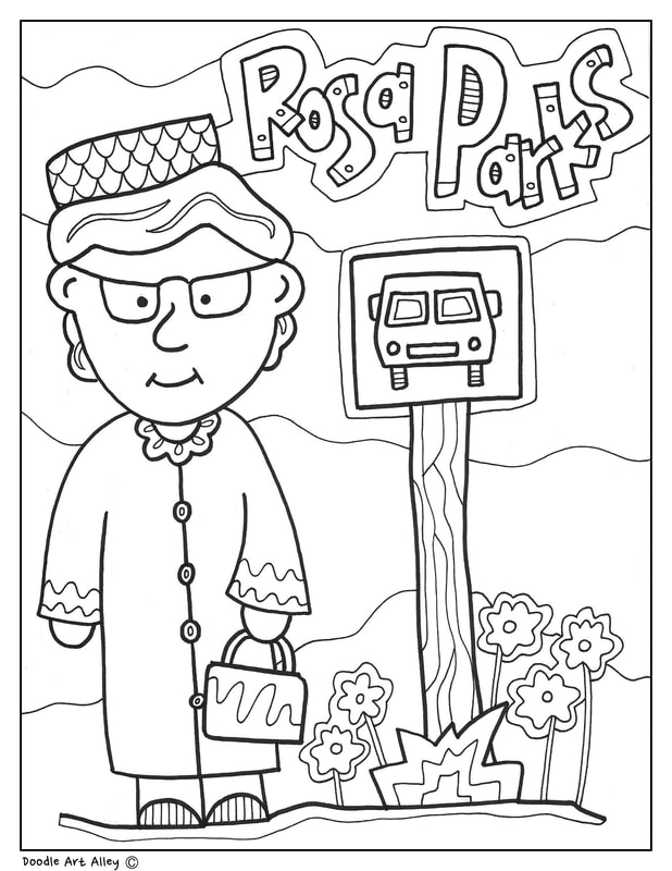 Rosa parks coloring pages