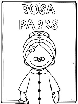 Rosa parks flip book plus colored poster student coloring page