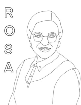 Rosa parks coloring sheet by mrs arensberg tpt