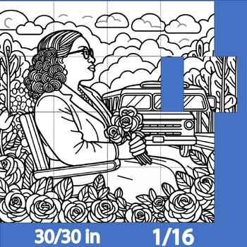 Rosa parks coloring pages tpt