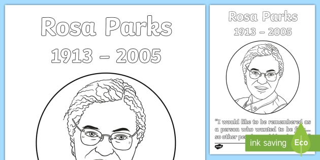 Rosa parks colouring page