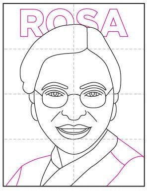 How to draw rosa parks