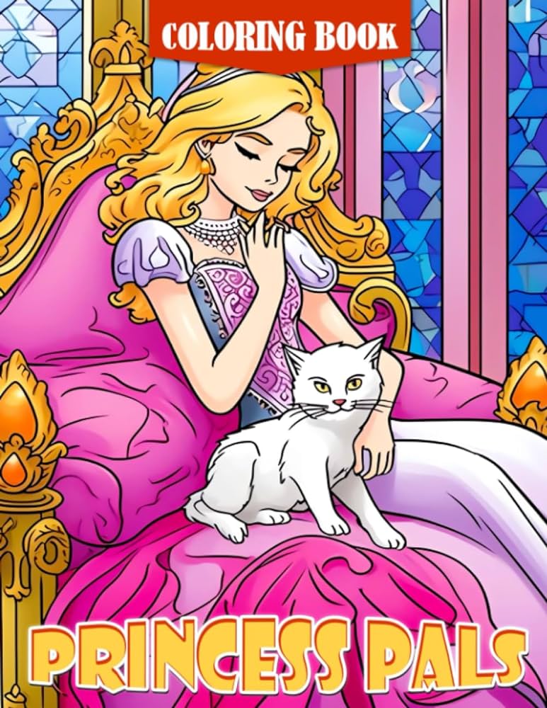 Princess pals coloring book a charming coloring book for kids