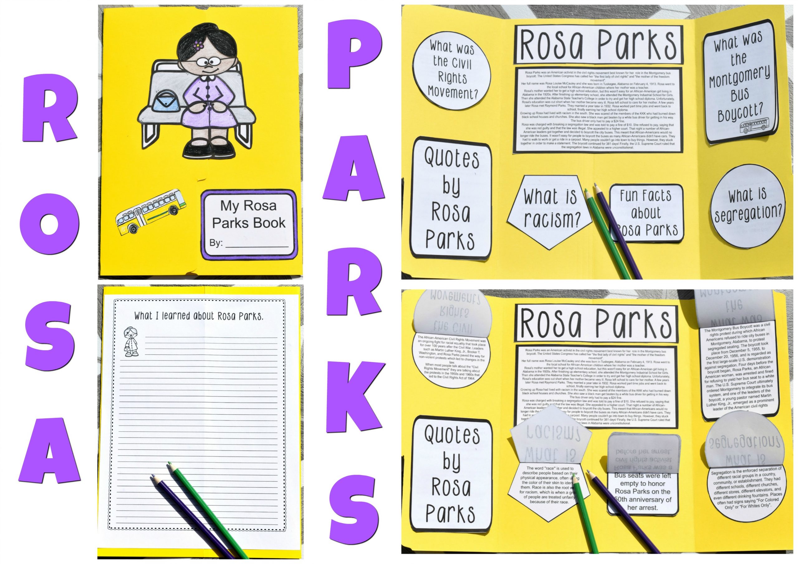 Rosa parks lapbook