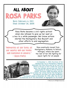 Rosa parks day printables woo jr kids activities childrens publishing