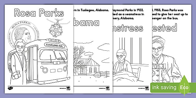 Rosa parks trace and lor activity booklet