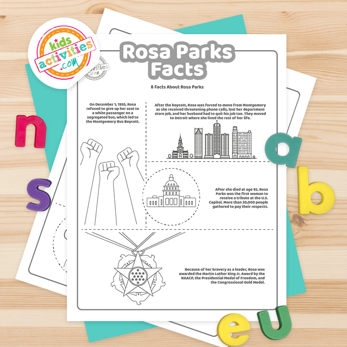 Printable rosa parks facts for kids kids activities blog