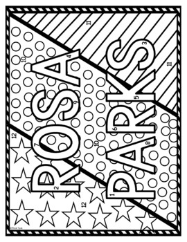 Rosa parks color by number reading passage and text marking