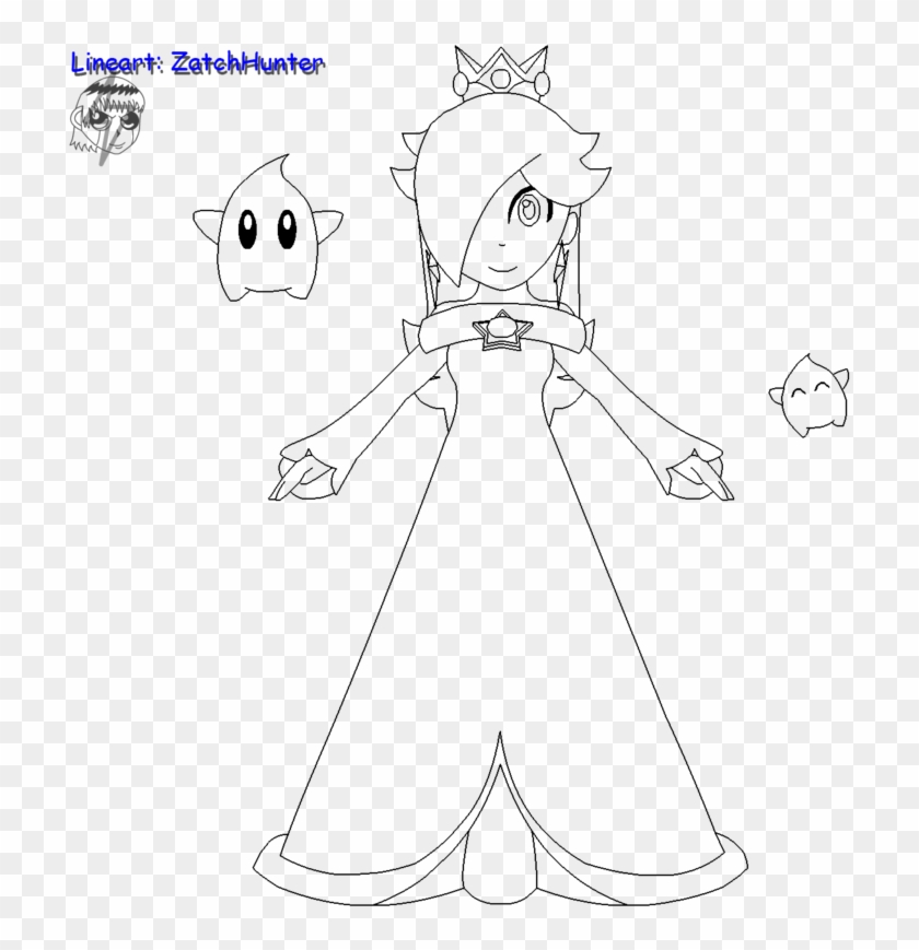 Rosalina easy coloring pages hd png download