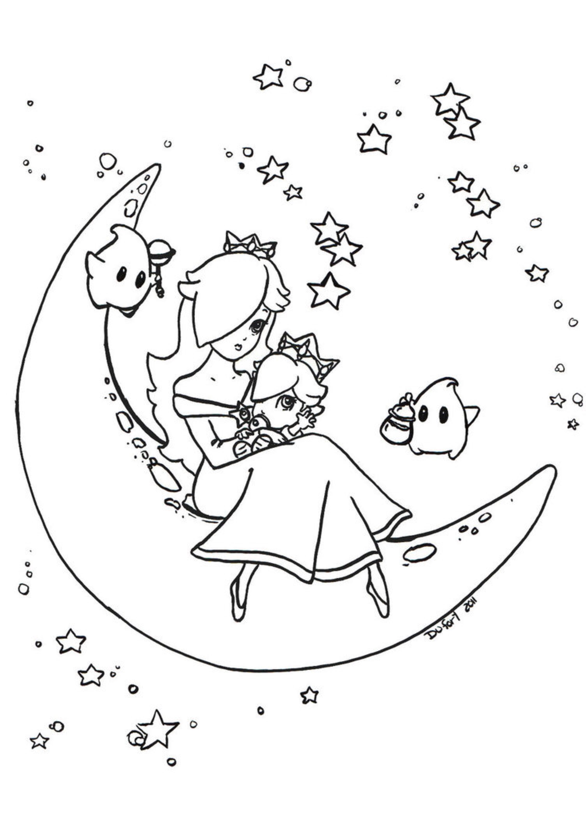 Rosalina and baby rosalina princess coloring pages disney princess coloring pages coloring pages