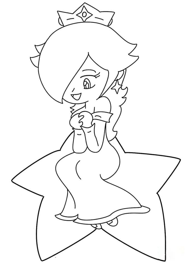 Little rosalina coloring page