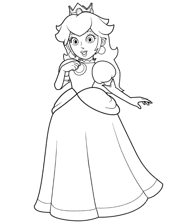 Printable princess rosalina coloring page