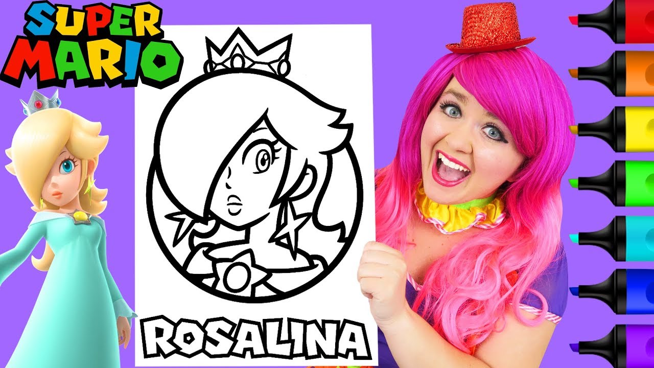 Coloring rosalina super ario nintendo coloring page prisacolor arkers kii the clown