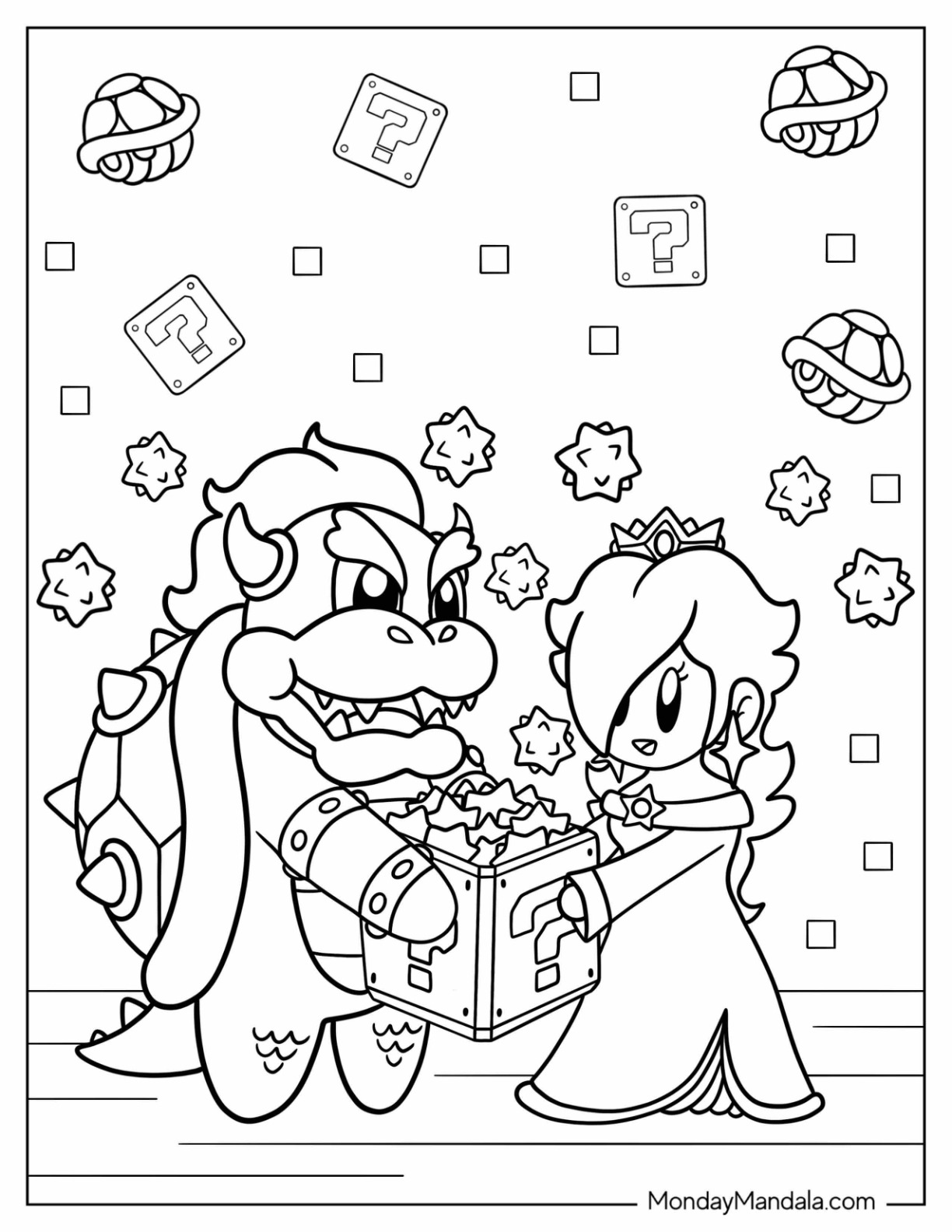 Rosalina coloring pages free pdf printables