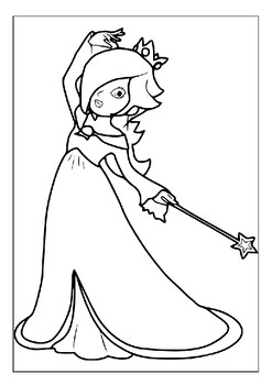 Printable rosalina coloring pages explore marios universe in color