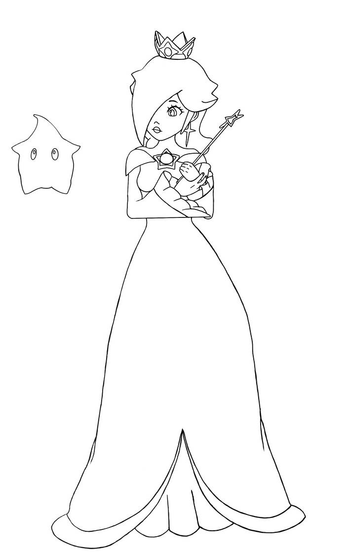 Rosalina outline no background by minyboy on