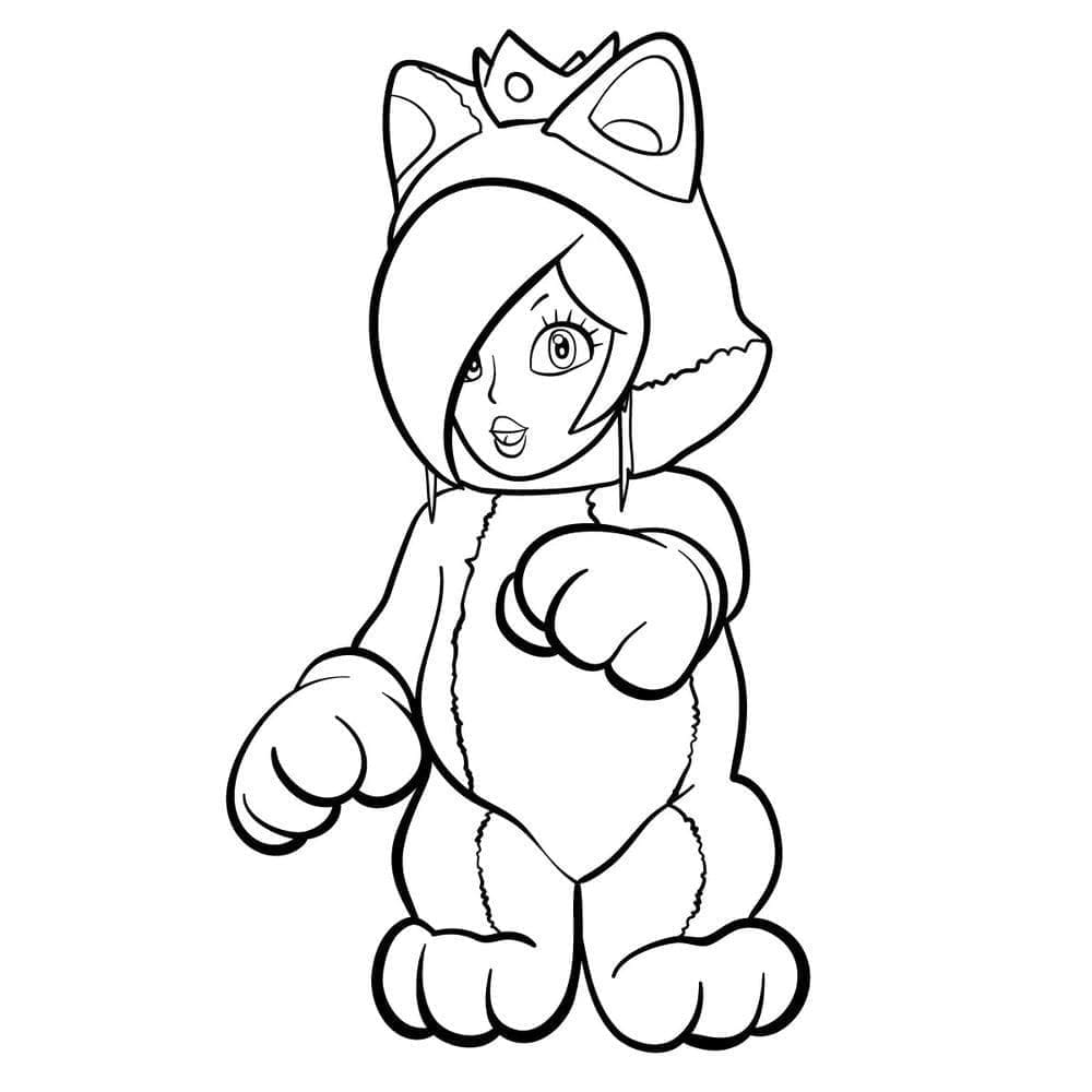 Adorable rosalina coloring page