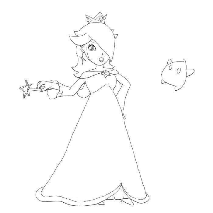 Very cute rosalina coloring page