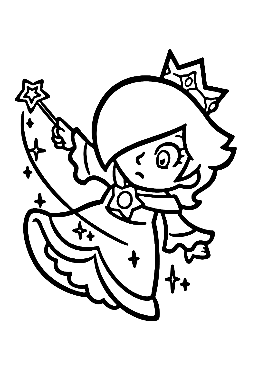 Baby rosalina coloring page