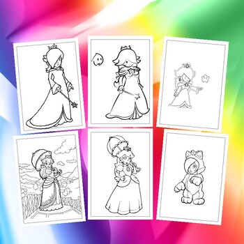 Rosalina and luma inspiring coloring pages adventure for kids tpt